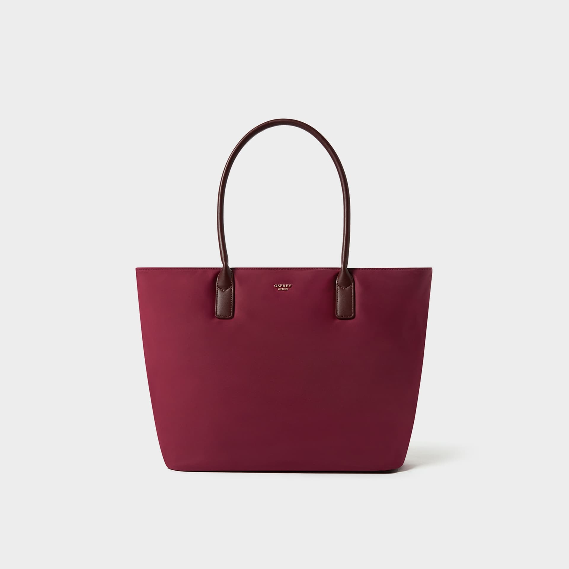 OSPREY LONDON OSPREY LONDON Women's The Voyage Nylon Tote Bag in Burgundy