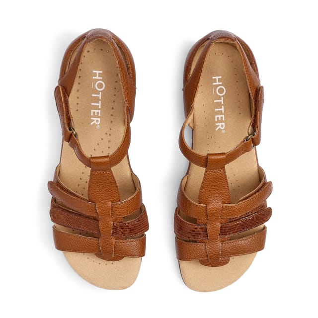 Hotter Hotter Women's 'Solei' Gladiator Sandals in Tan - 3