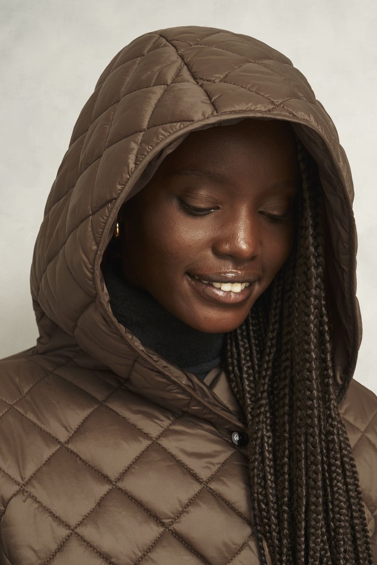 Hobbs London Hobbs London Women's Ines Hooded Puffer Coat in Chocolate - 3