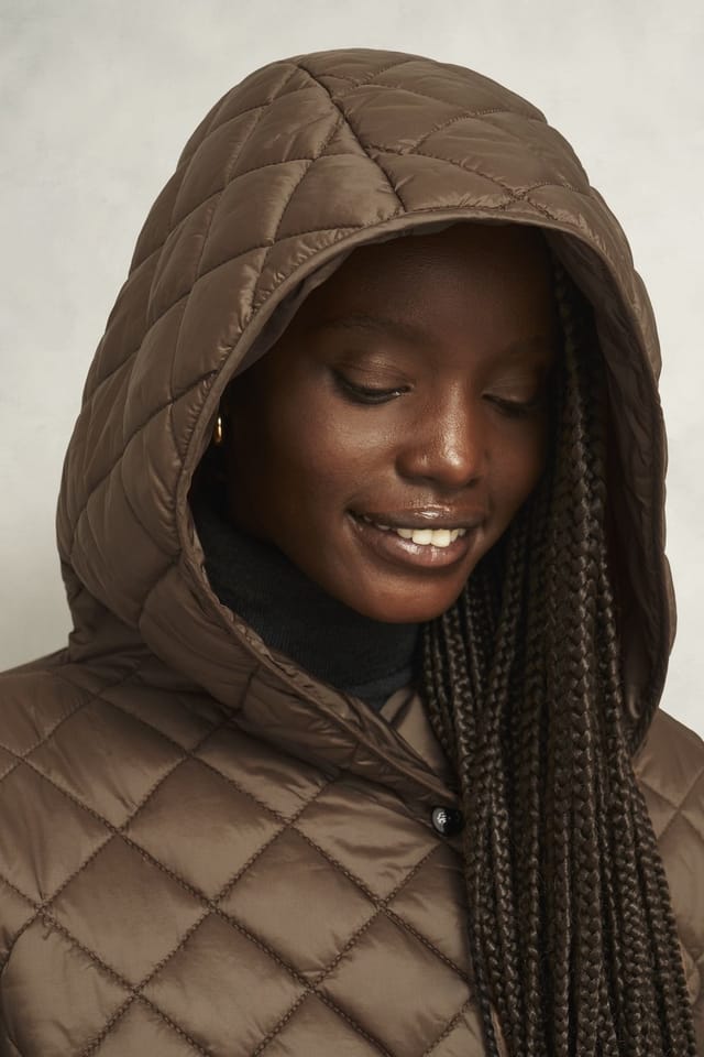 Hobbs London Hobbs London Women's Ines Hooded Puffer Coat in Chocolate - 3