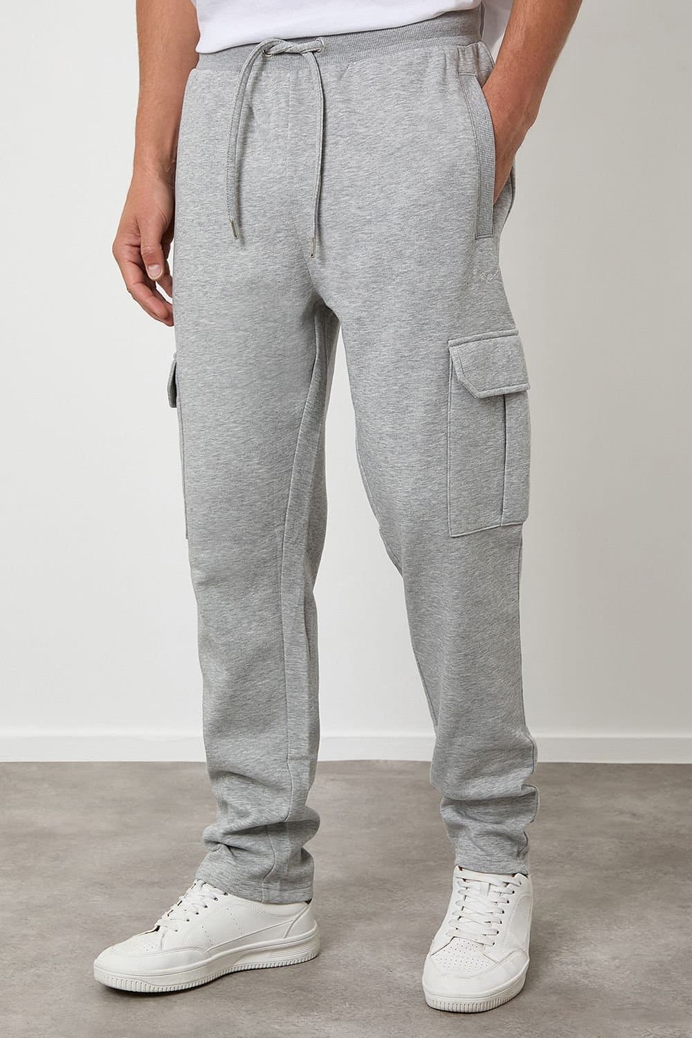 Threadbare Threadbare Men's Light Grey Cargo Joggers