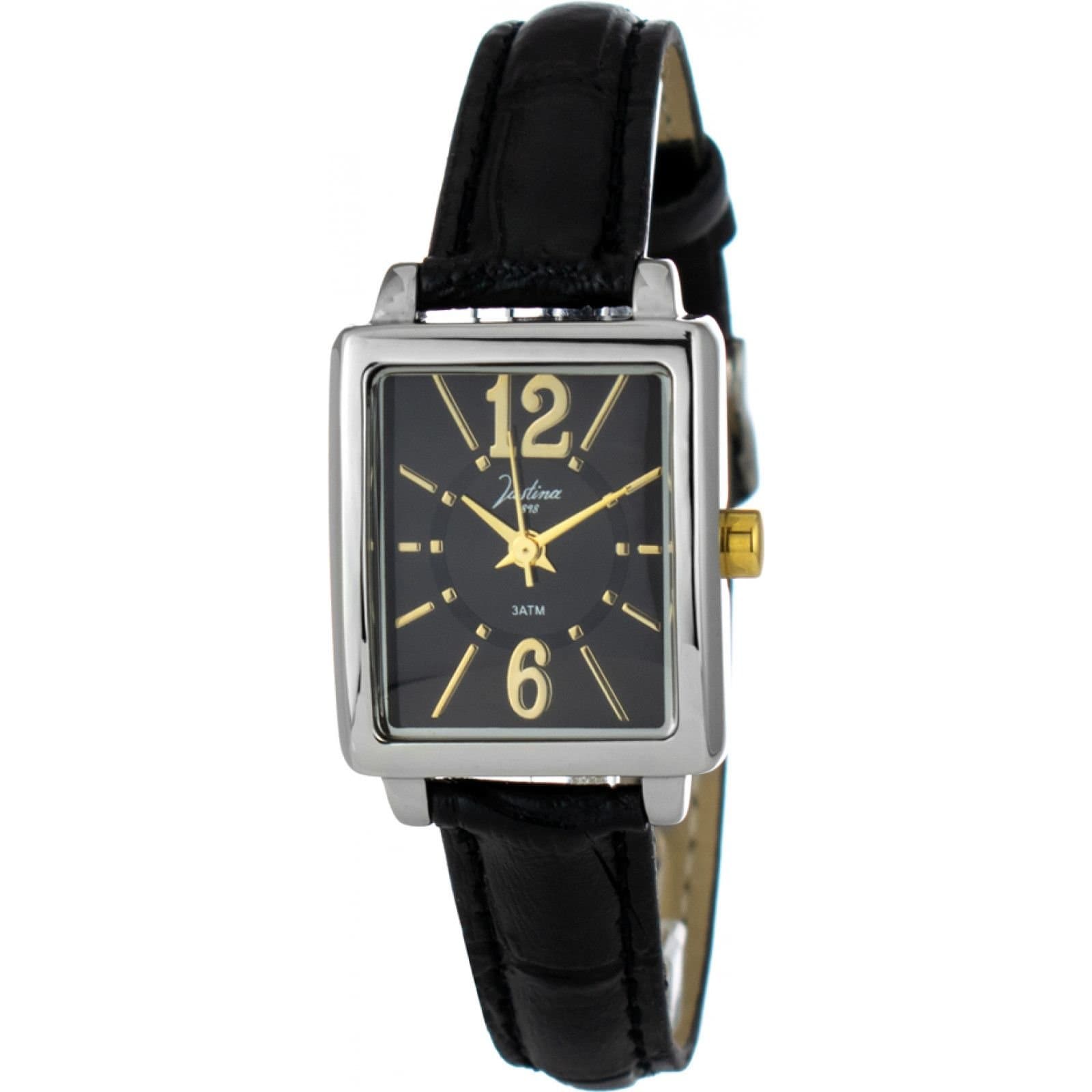 Justina Justina Women's 21992N 22mm Quartz Watch in Black