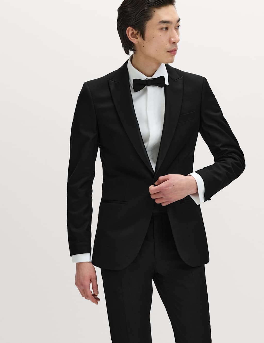 Marks & Spencer M&S Skinny Fit Stretch Tuxedo Jacket Black