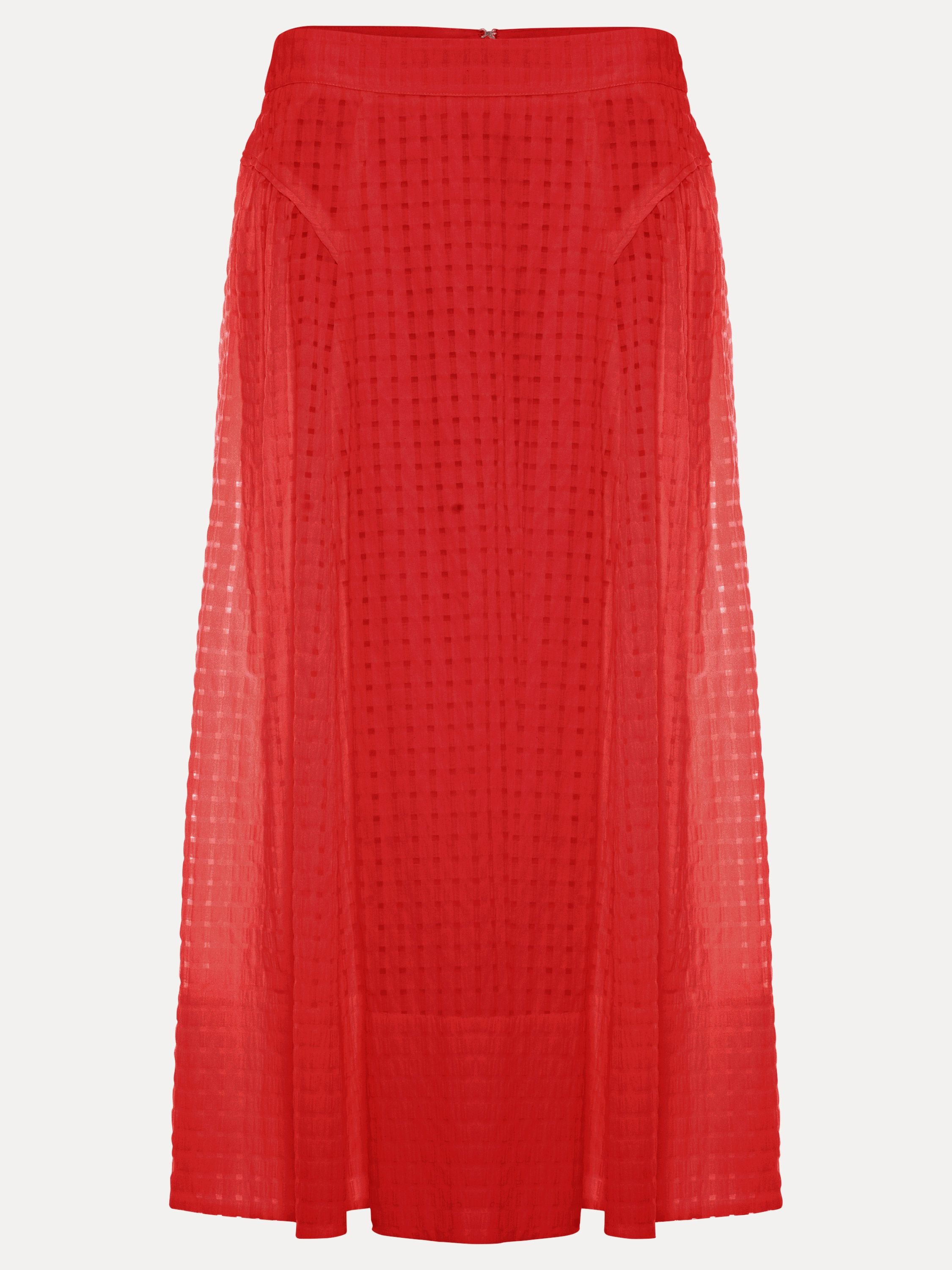 Phase Eight Phase Eight Women's Carey Textured Midi Skirt in Red - 2