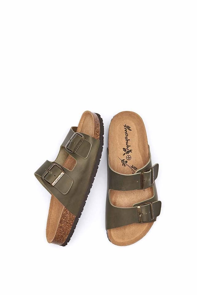 Moshulu Moshulu Women's 'Bavaria Waxy' Cork Footbed Sandals in Khaki - 2