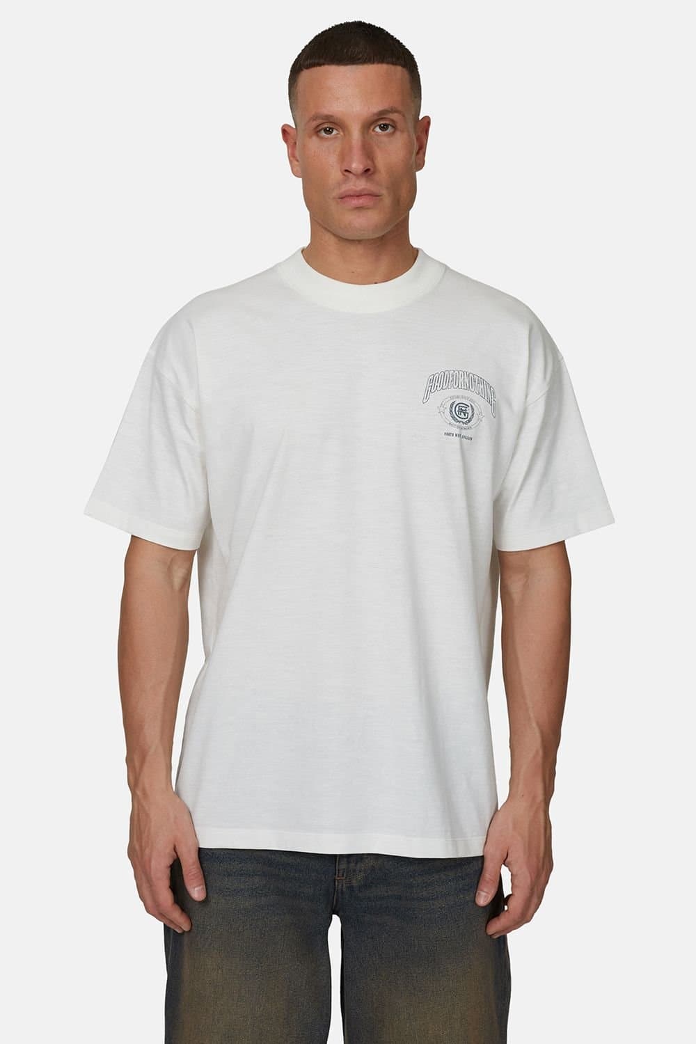 GOOD FOR NOTHING Good For Nothing Men's Relaxed Graphic Tee in White