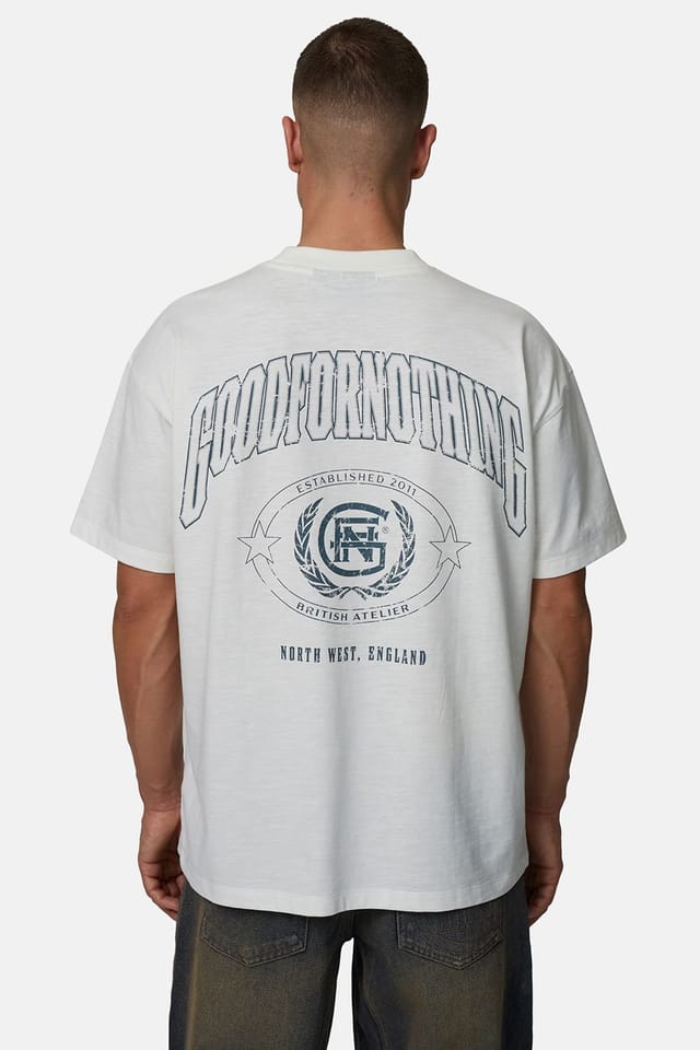 Good For Nothing Good For Nothing Men's Relaxed Graphic Tee in White - 2