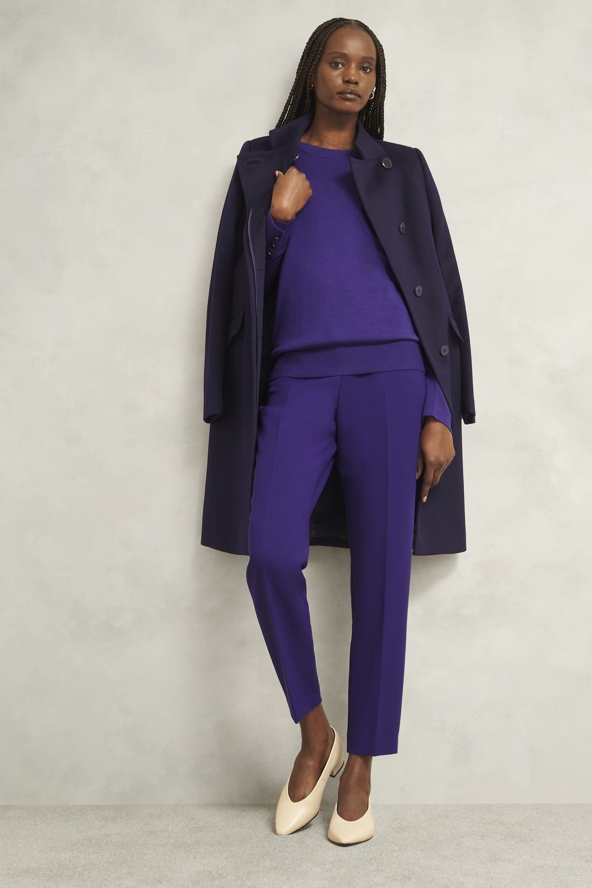 Hobbs London Hobbs London Women's Penny Merino Jumper in Grape - 3