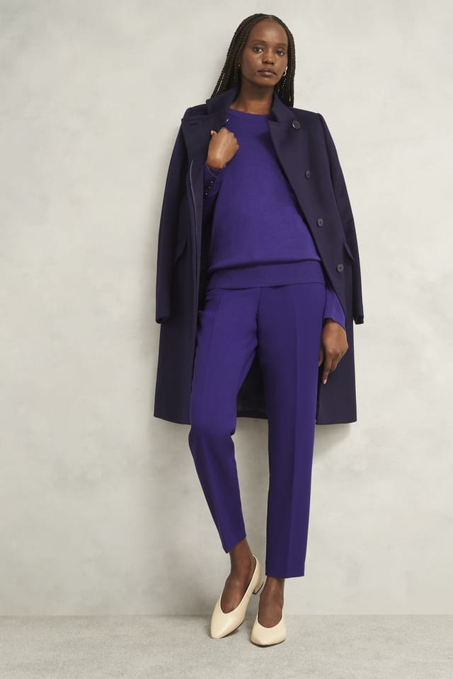 Hobbs London Hobbs London Women's Penny Merino Jumper in Grape - 3