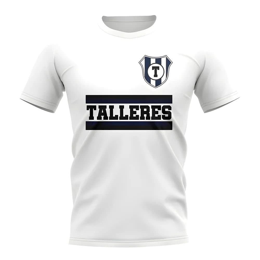 Talleres de Cordoba Talleres de Cordoba Men's Personalised Talleres Cordoba Core Football Club T-Shirt in White