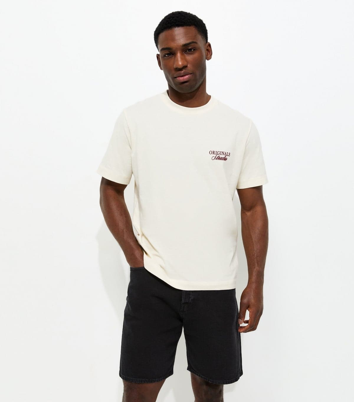 jack & jones Men's Black Regular Denim Shorts Jack & Jones New Look