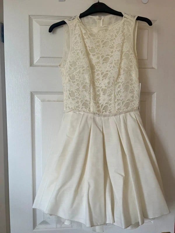 Topshop Cream Lace Dress - 1