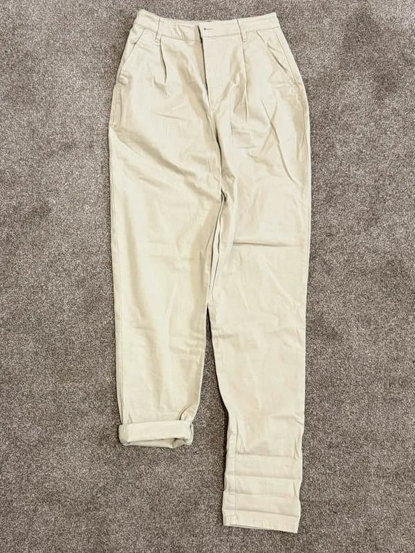 ASOS ASOS Tall Beige Chino Trousers High Waist Slim Fit UK 8 Long Length