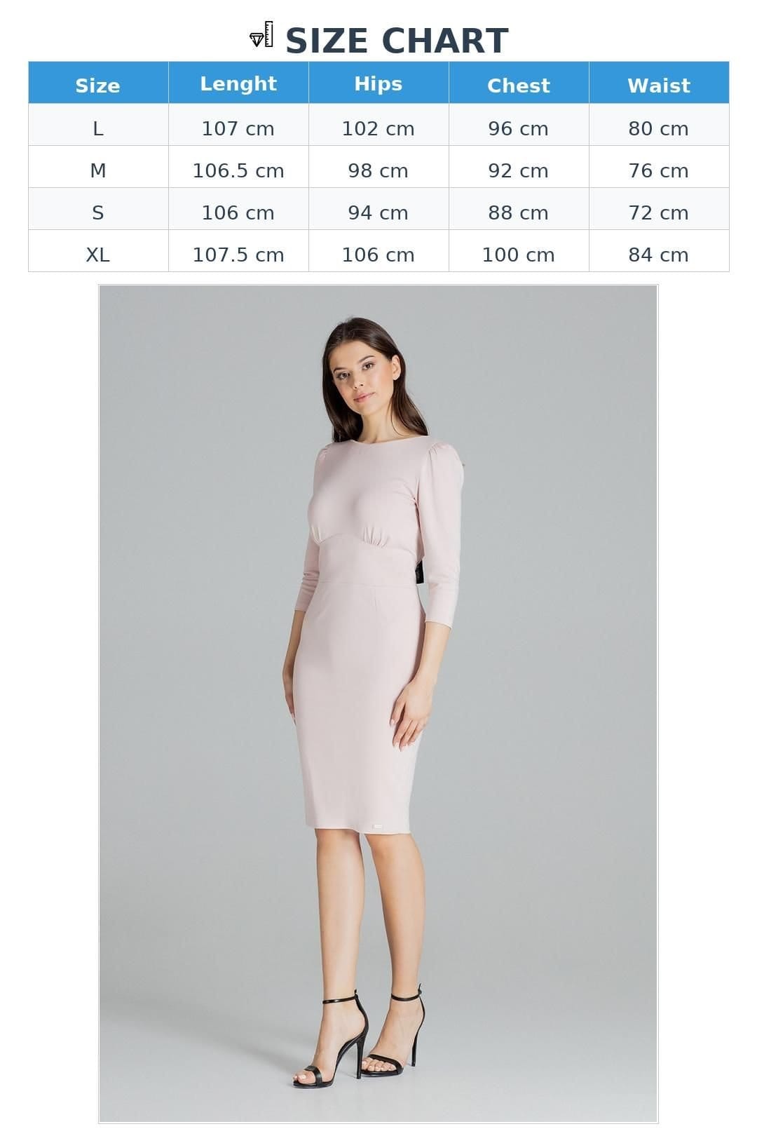 Love Lace Love Lace Women's Feminine Fitted Midi Dress 3/4 Sleeve in Pink - 4