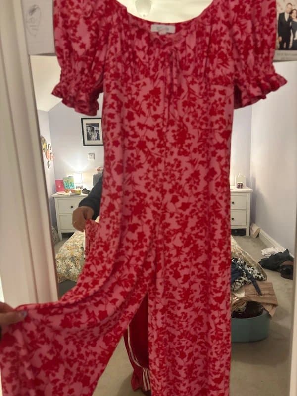 ASOS Pink Floral Jumpsuit