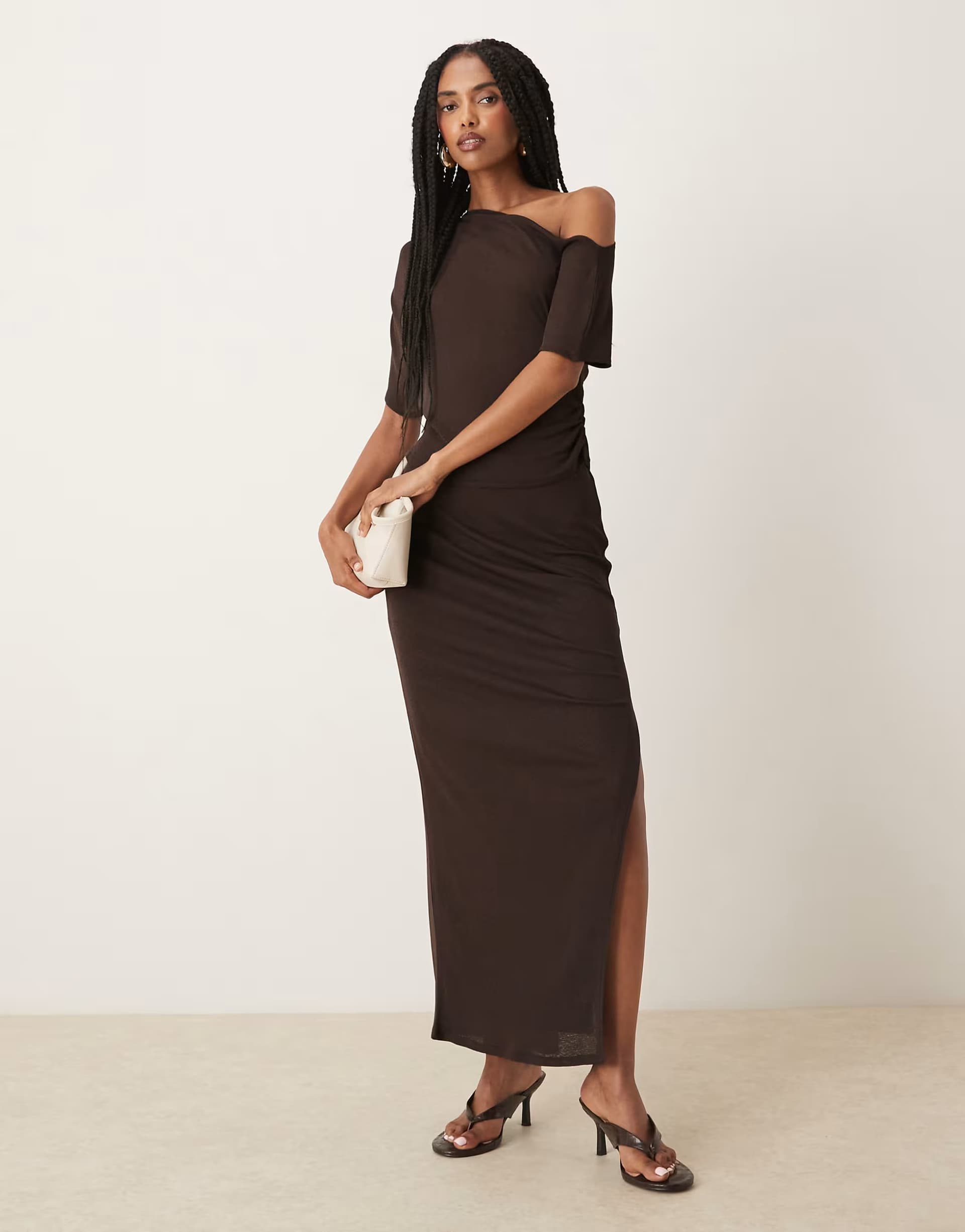 ASOS ASOS DESIGN co-ord mesh in brown