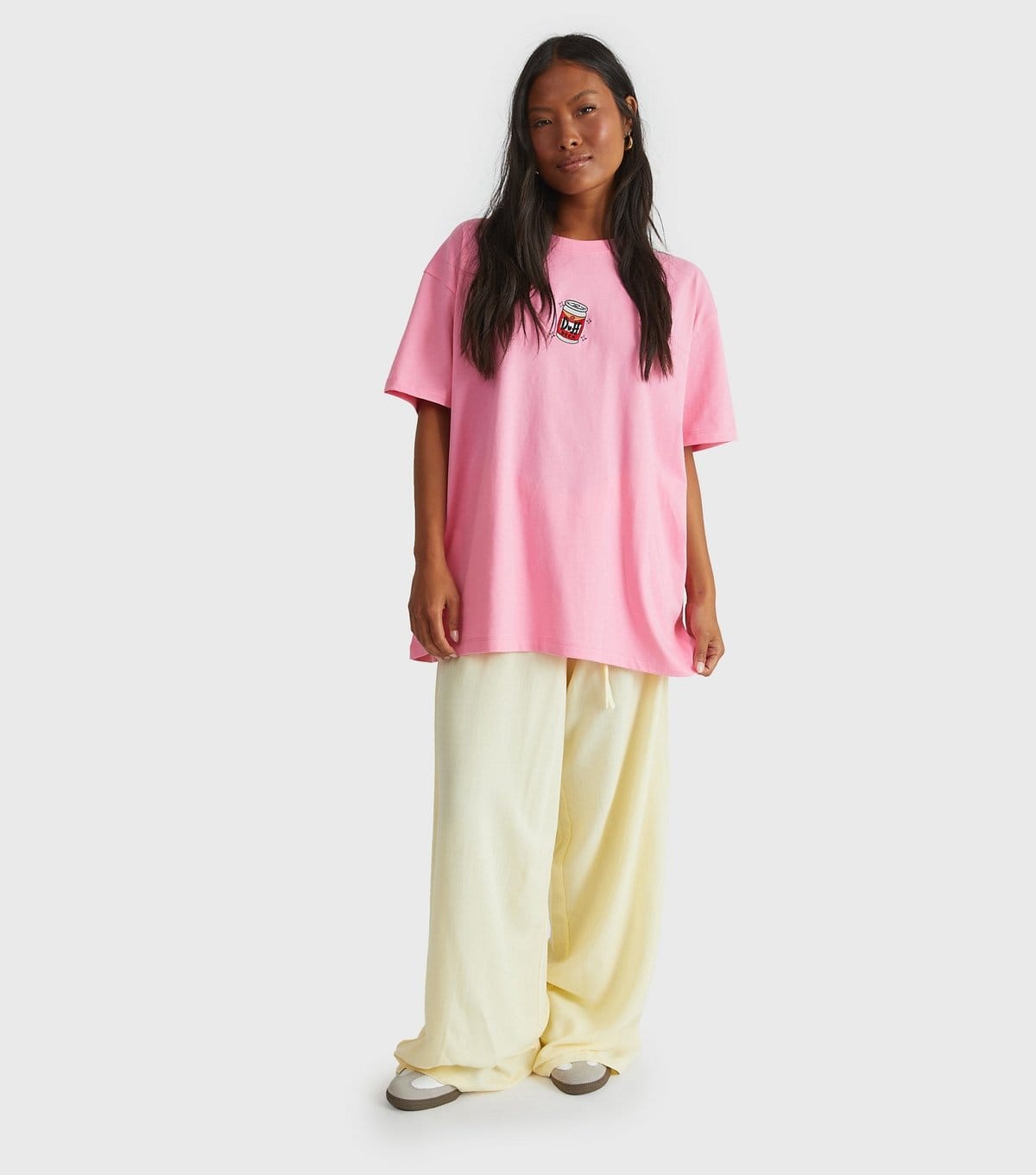 Skinnydip Women's Pink The Simpsons Get Duffed Print T-Shirt Skinnydip New Look - 4