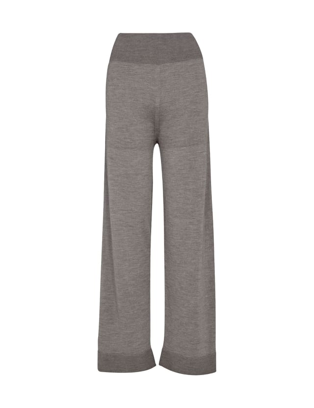 Celtic & Co Celtic & Co Women's Wide Leg Merino Lounge Pants in Light Brown - 2