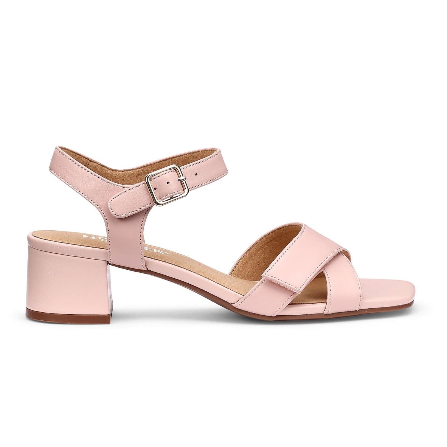 Hotter Hotter Women's 'Riviera' Light Pink Block Heel Sandals