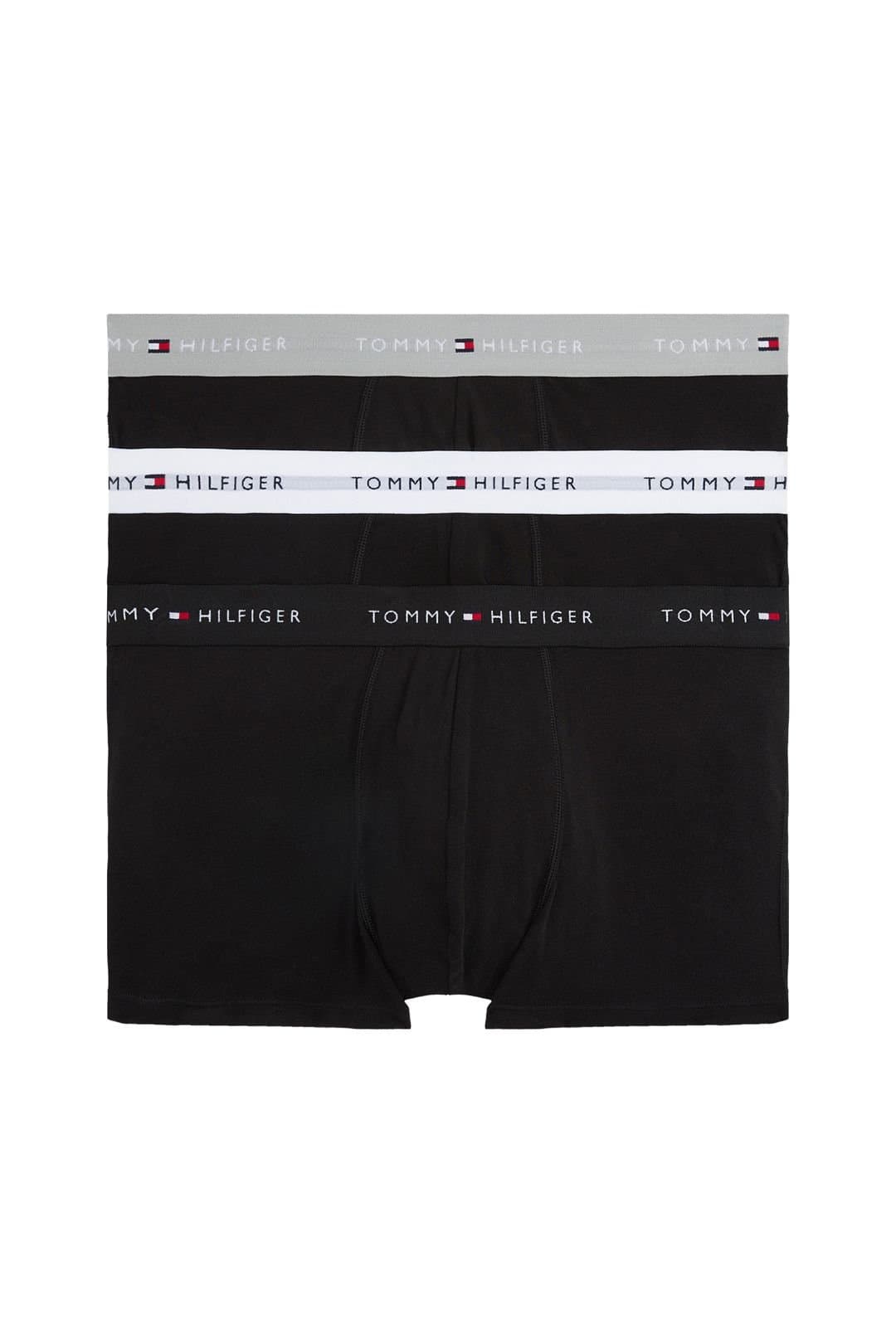 Tommy Hilfiger Tommy Hilfiger Men's Signature 3P Wb Trunk Grey/Black/White in Black