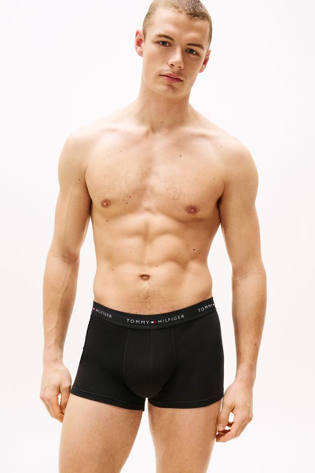 Tommy Hilfiger Tommy Hilfiger Men's Signature 3P Wb Trunk Grey/Black/White in Black - 2