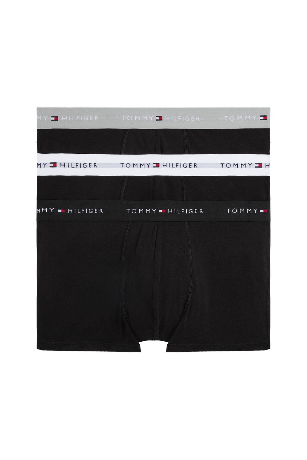Tommy Hilfiger Tommy Hilfiger Men's Signature 3P Wb Trunk Grey/Black/White in Black - 4