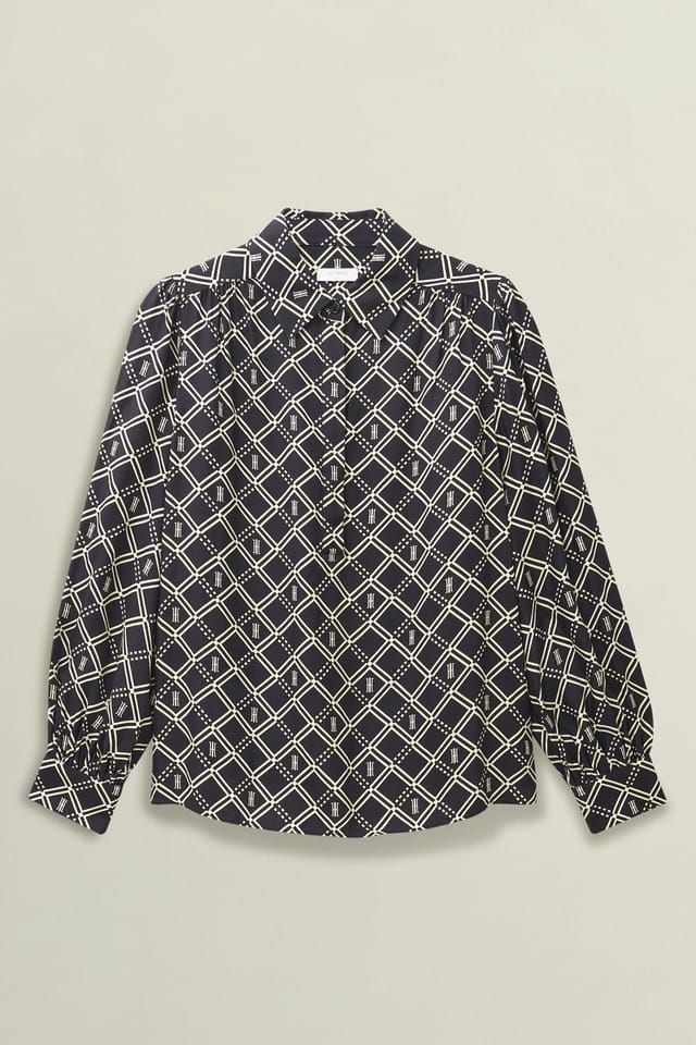 Hobbs London Hobbs London Women's Paulina Blouse in Dark Navy - 2