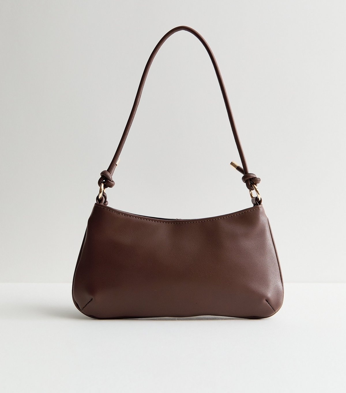 New Look Brown Faux Leather Flower Charm Shoulder Bag New Look - 4