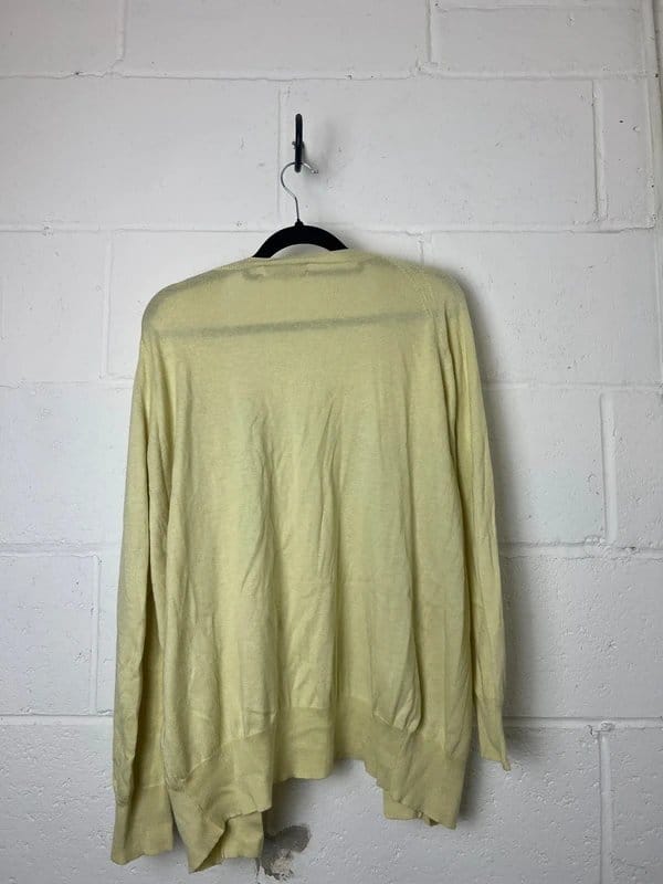 Nicole Farhi Yellow Cotton And Silk Cardigan