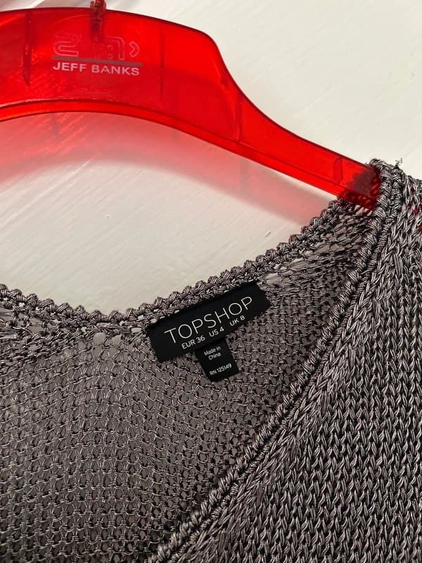 Topshop (W112) metallic knitted crop top topshop 8