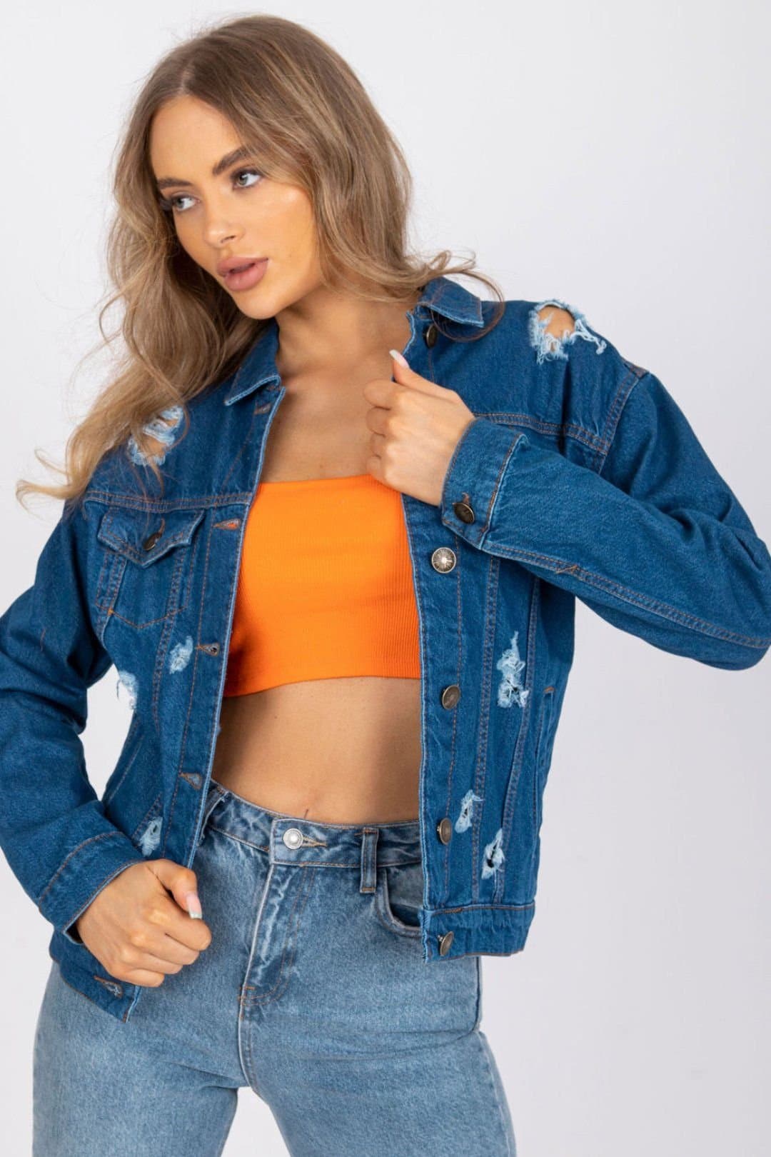Love Lace Love Lace Women's Classic Blue Denim Jacket