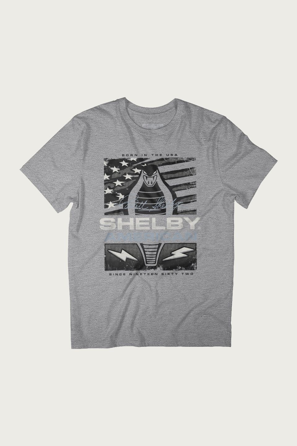 Shelby Shelby Men's American 1962 Born In The USA T-Shirt in Mid Grey - 2