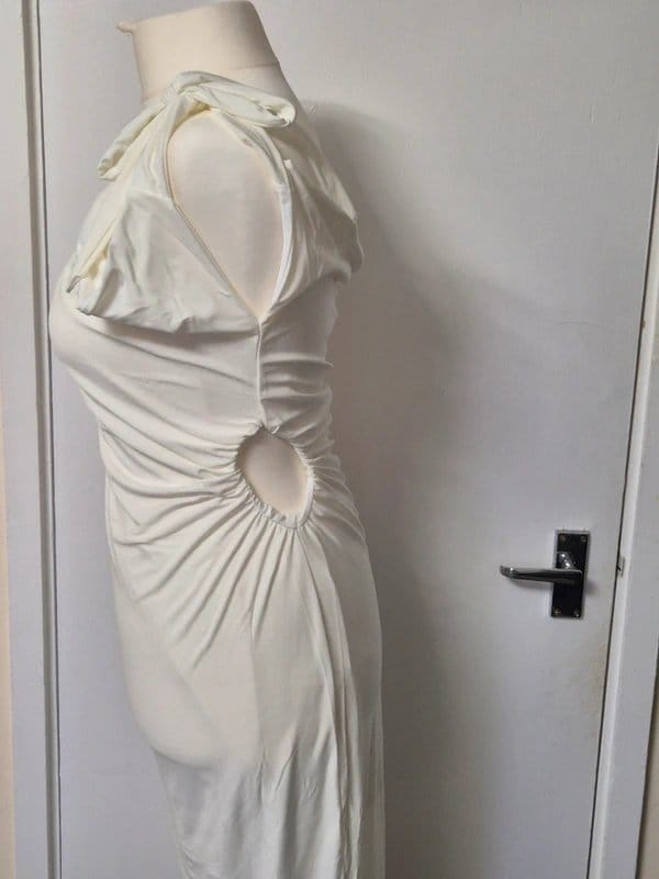 ASOS Cream Ruched Midi Dress – Size 16-18 (L)