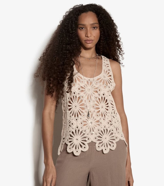 Apricot Women's Cream Crochet Cotton Rich Floral Sequin Top Apricot New Look - 2