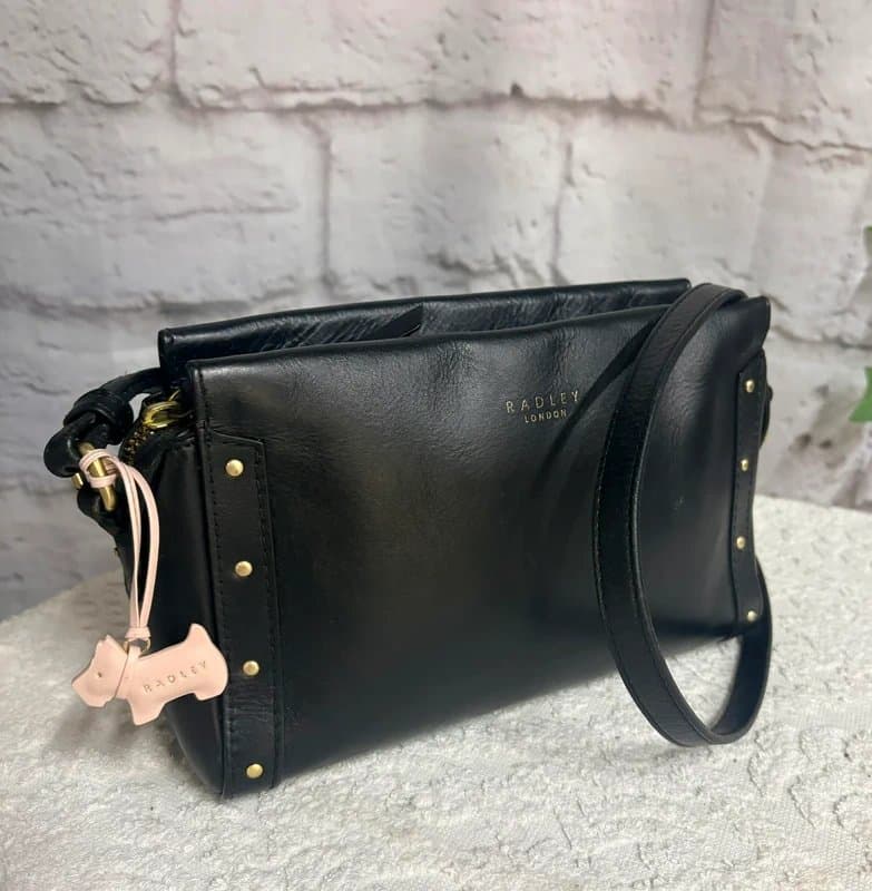 Radley Radley Black Genuine Leather “Kelham Hall” Shoulder Bag