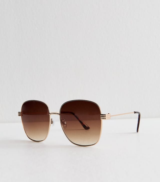 New Look Brown Oversized Round Sunglasses New Look - 2