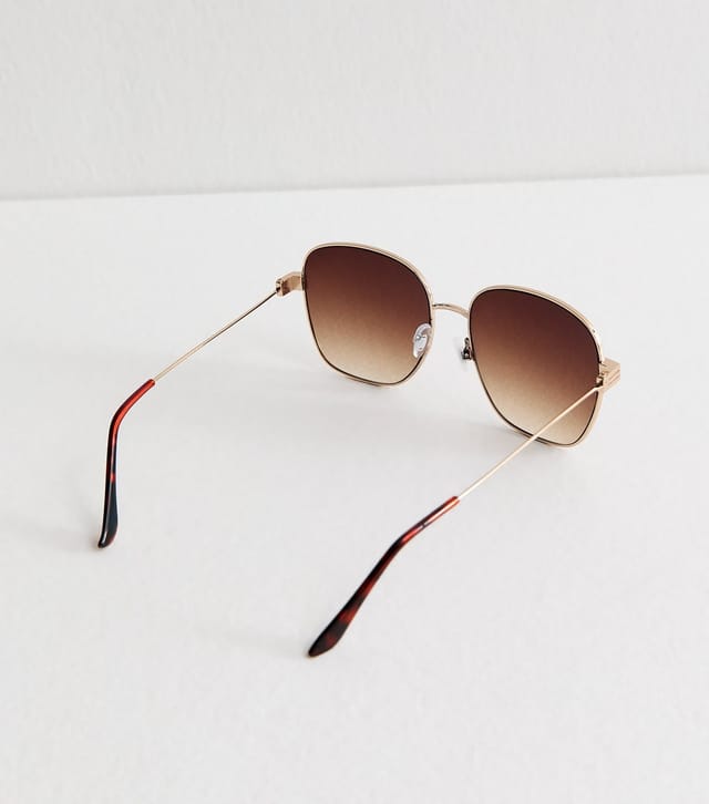 New Look Brown Oversized Round Sunglasses New Look - 3