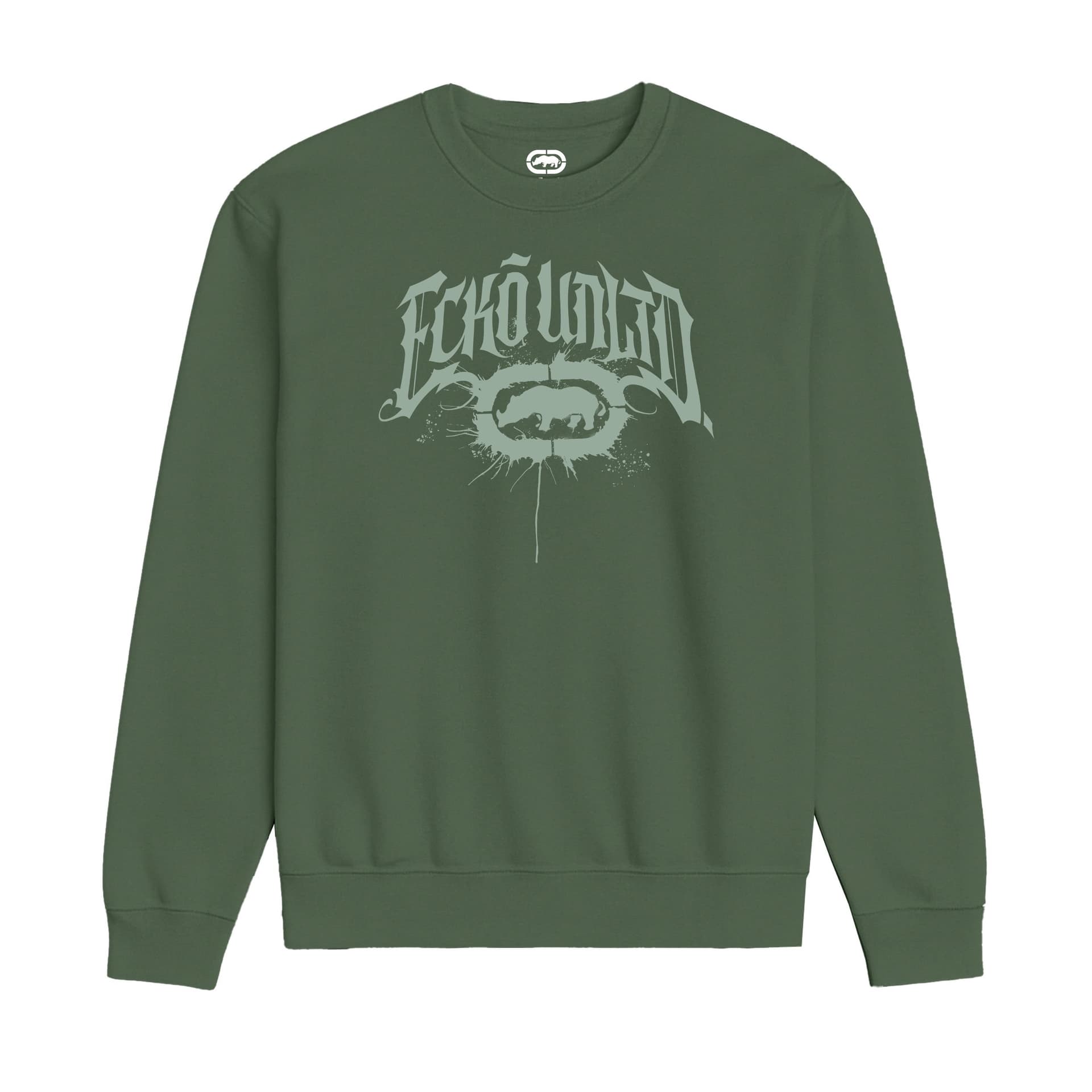 Ecko Untld. Ecko Untld. Men's Gothic Graffiti Sweatshirt in Dark Green