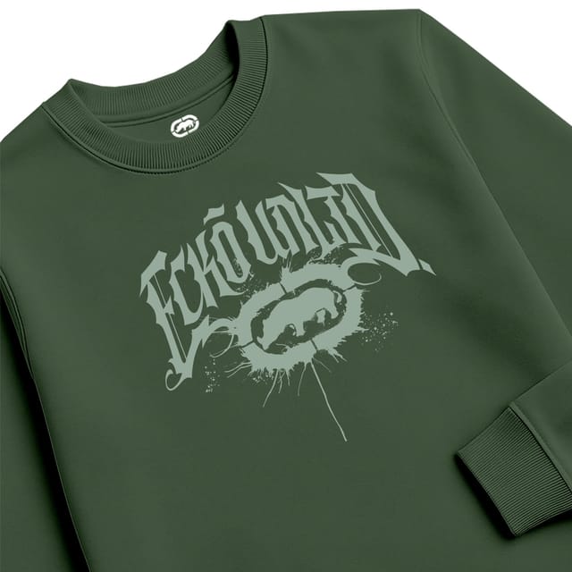 Ecko Untld. Ecko Untld. Men's Gothic Graffiti Sweatshirt in Dark Green - 3