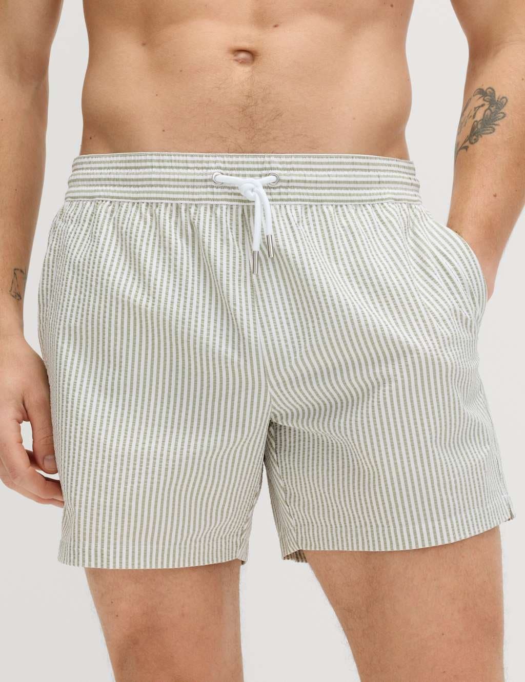 Marks & Spencer M&S Seersucker Swim Shorts Pistachio