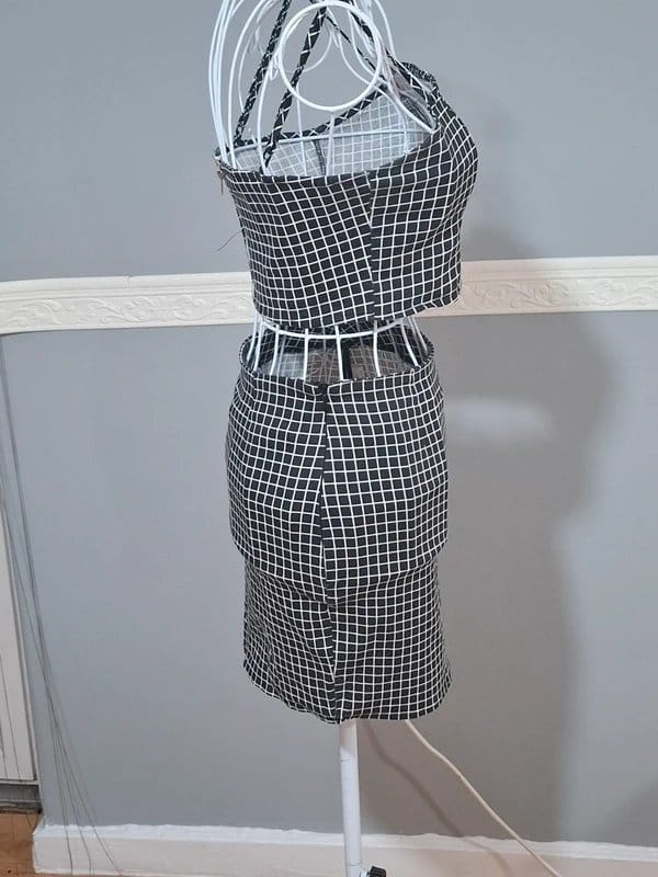 Blue Vanilla Blue Vanilla Black White Grid Co-ord Set - Size S - 1
