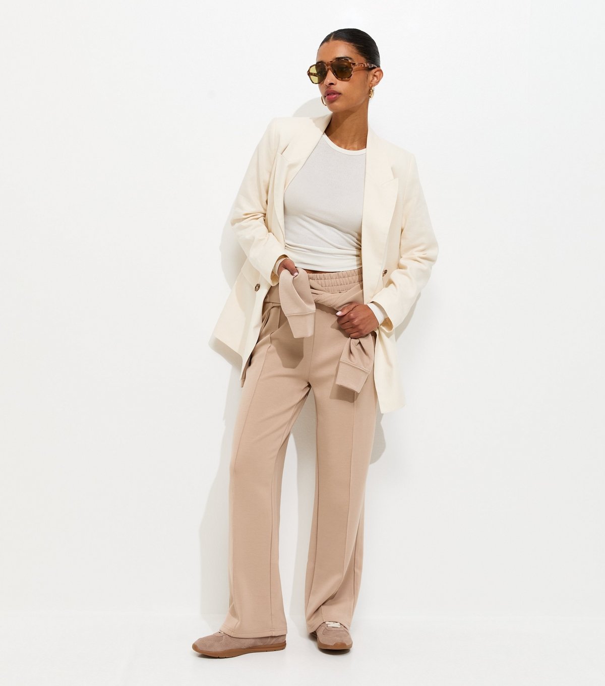 New Look Women's Premium Mink Jersey Wide Leg Joggers New Look - 4