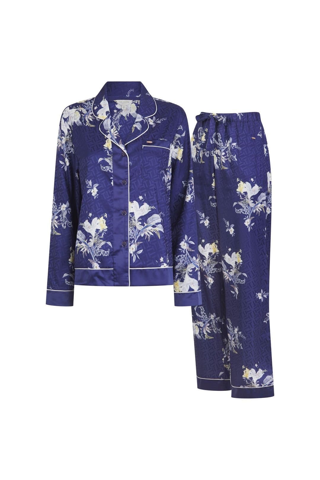 Ted Baker Ted Baker Women's Sky Printed Satin Pyjama Set Navy Blue