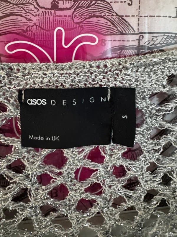 ASOS Silver chain knit top
