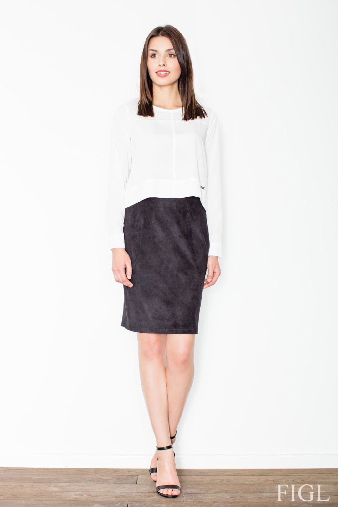 Love Lace Love Lace Women's Black Below Knee Straight Skirt