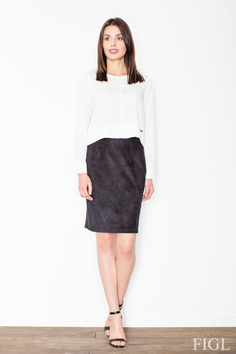 Love Lace Love Lace Women's Black Below Knee Straight Skirt - 1