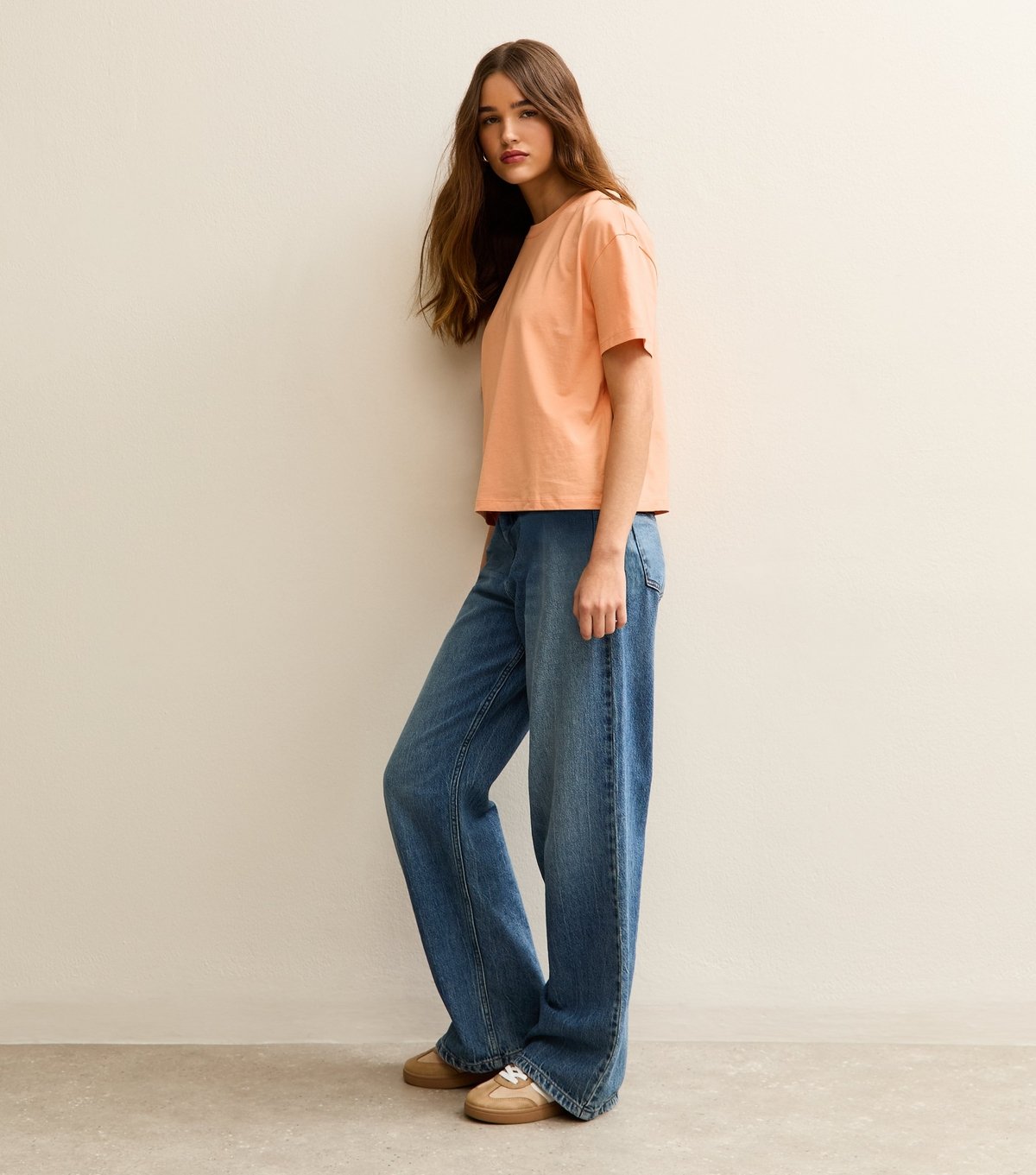 New Look Women's Light Coral Cotton Boxy Fit T-Shirt New Look - 3