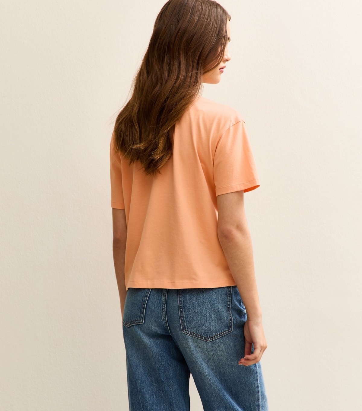 New Look Women's Light Coral Cotton Boxy Fit T-Shirt New Look - 4