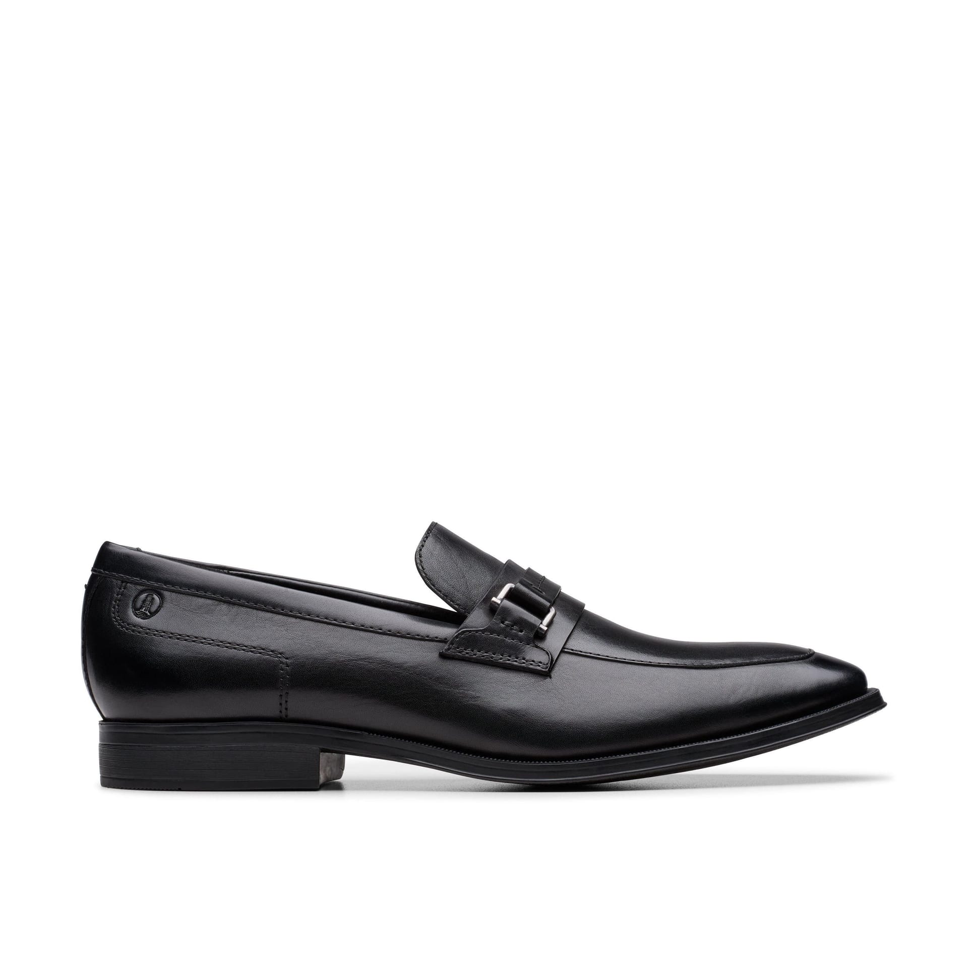 Clarks Clarks Men's Paulton Lo Black Leather Loafers, Slip Ons - 4
