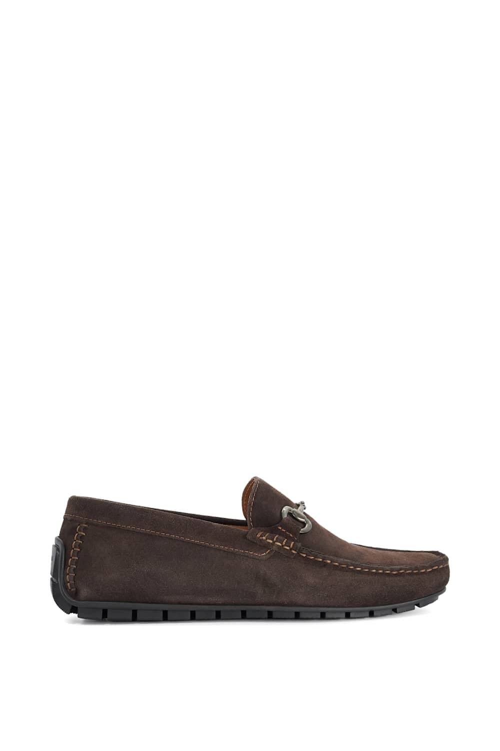 Dune London Dune London Men's Wide Fit 'Brackon' Suede Slip-On Shoes in Brown